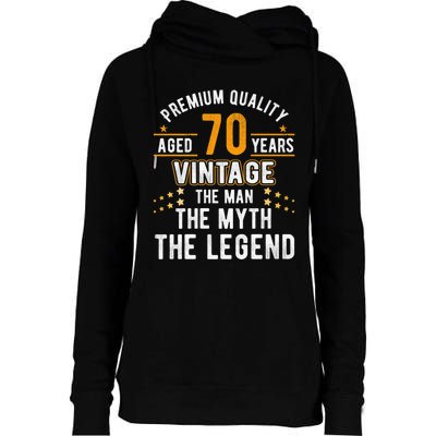 Vintage The Man Myth Legend 70 Yrs 70th Birthday Shirt Womens Funnel Neck Pullover Hood