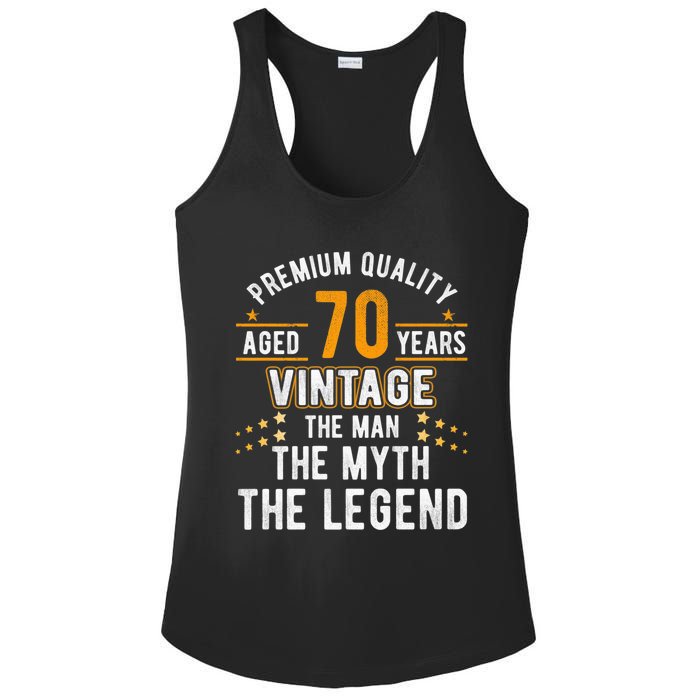 Vintage The Man Myth Legend 70 Yrs 70th Birthday Shirt Ladies PosiCharge Competitor Racerback Tank