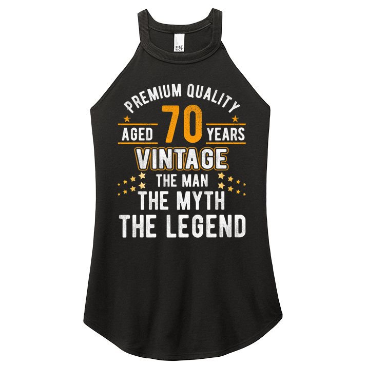 Vintage The Man Myth Legend 70 Yrs 70th Birthday Shirt Women's Perfect Tri Rocker Tank
