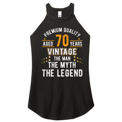 Vintage The Man Myth Legend 70 Yrs 70th Birthday Shirt Women's Perfect Tri Rocker Tank