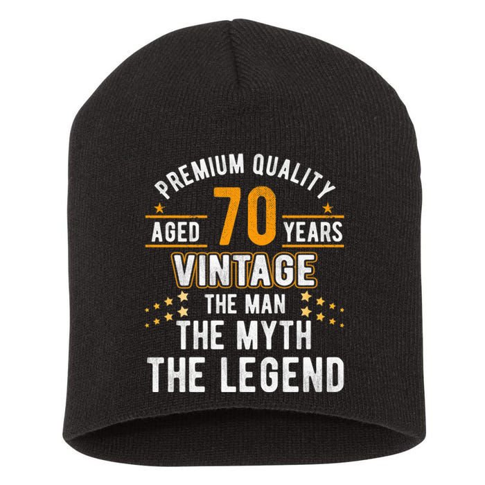 Vintage The Man Myth Legend 70 Yrs 70th Birthday Shirt Short Acrylic Beanie