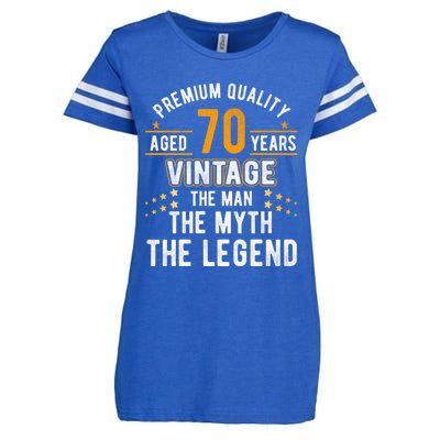 Vintage The Man Myth Legend 70 Yrs 70th Birthday Shirt Enza Ladies Jersey Football T-Shirt