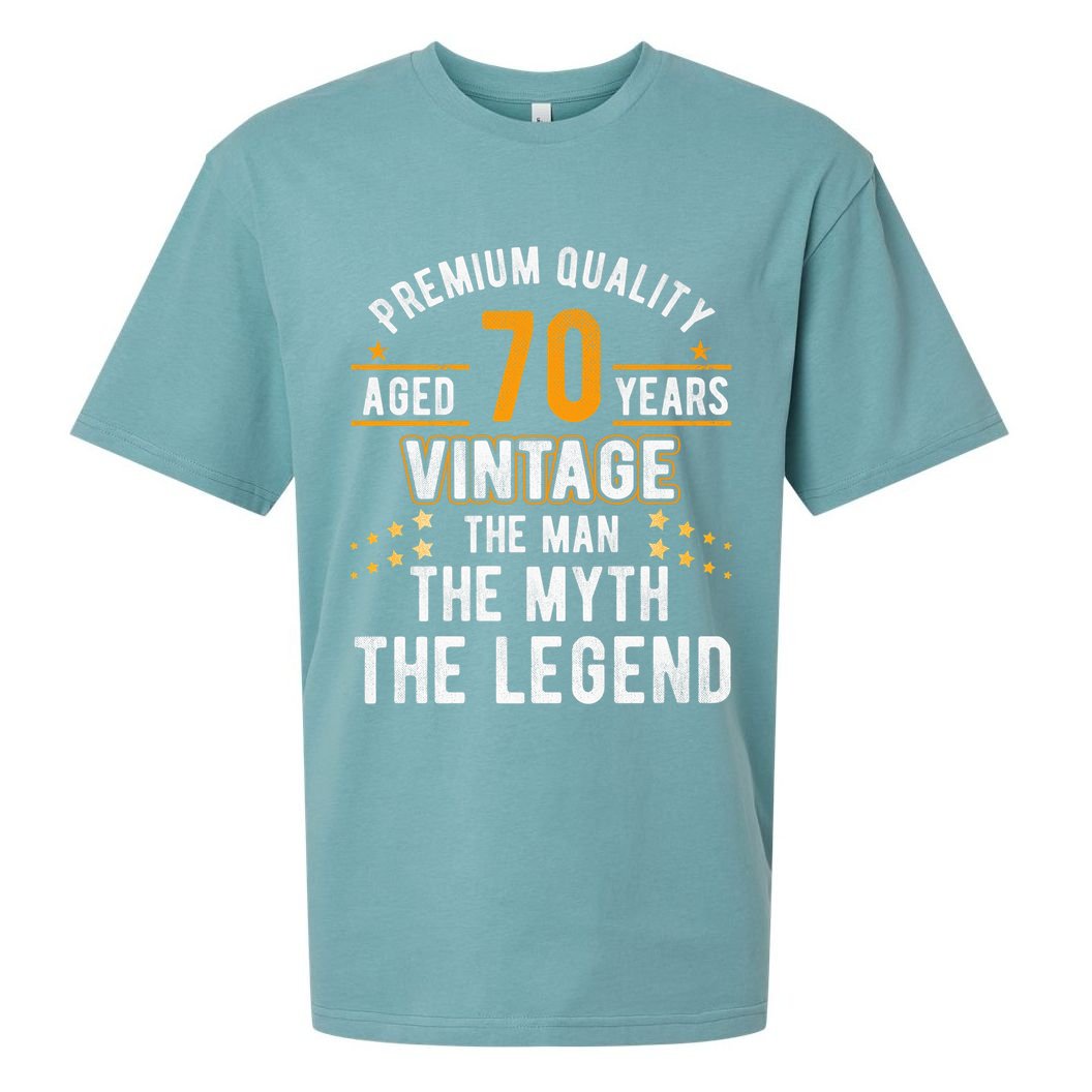 Vintage The Man Myth Legend 70 Yrs 70th Birthday Shirt Sueded Cloud Jersey T-Shirt