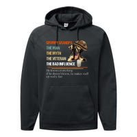 Vintage The Man The Myth The Bad Influence Performance Fleece Hoodie