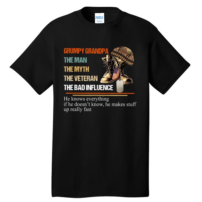 Vintage The Man The Myth The Bad Influence Tall T-Shirt