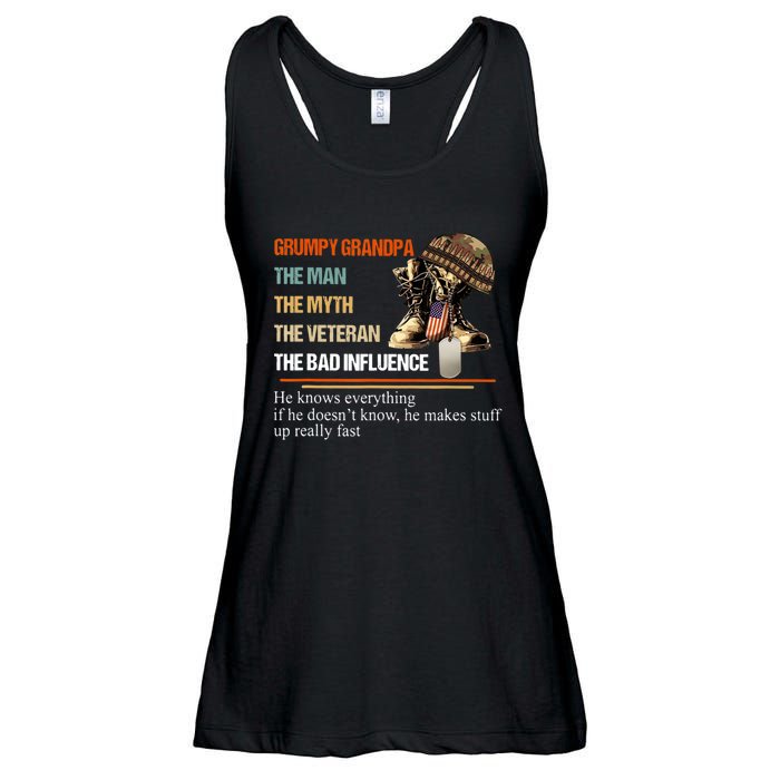 Vintage The Man The Myth The Bad Influence Ladies Essential Flowy Tank