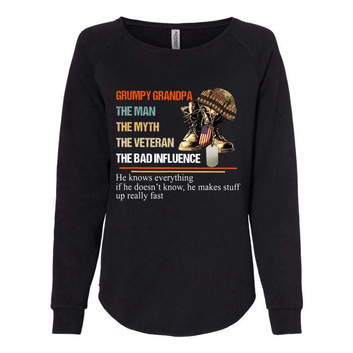 Vintage The Man The Myth The Bad Influence Womens California Wash Sweatshirt