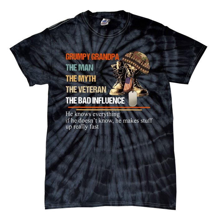 Vintage The Man The Myth The Bad Influence Tie-Dye T-Shirt