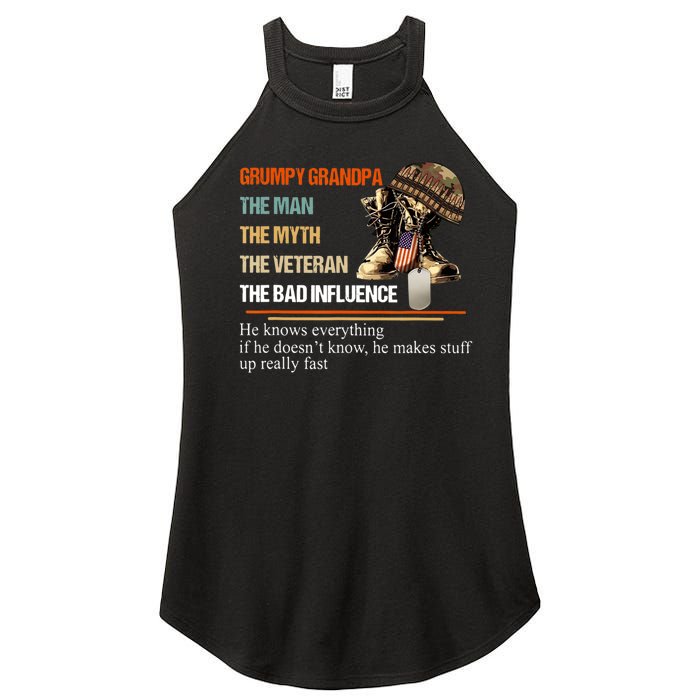 Vintage The Man The Myth The Bad Influence Women's Perfect Tri Rocker Tank