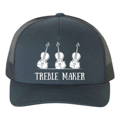 Violinist Treble Maker Violin Silhouette Gift Yupoong Adult 5-Panel Trucker Hat