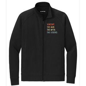 Vincent The Myth Legend Father’s Day Gift Papa Grandpa Meaningful Gift Stretch Full-Zip Cadet Jacket