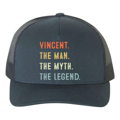 Vincent The Myth Legend Father’s Day Gift Papa Grandpa Meaningful Gift Yupoong Adult 5-Panel Trucker Hat