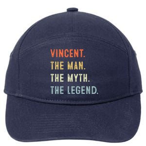 Vincent The Myth Legend Father’s Day Gift Papa Grandpa Meaningful Gift 7-Panel Snapback Hat