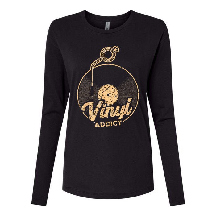 Vinyl Turntable Music Retro LP Record Player DJ Womens Cotton Relaxed Long Sleeve T-Shirt