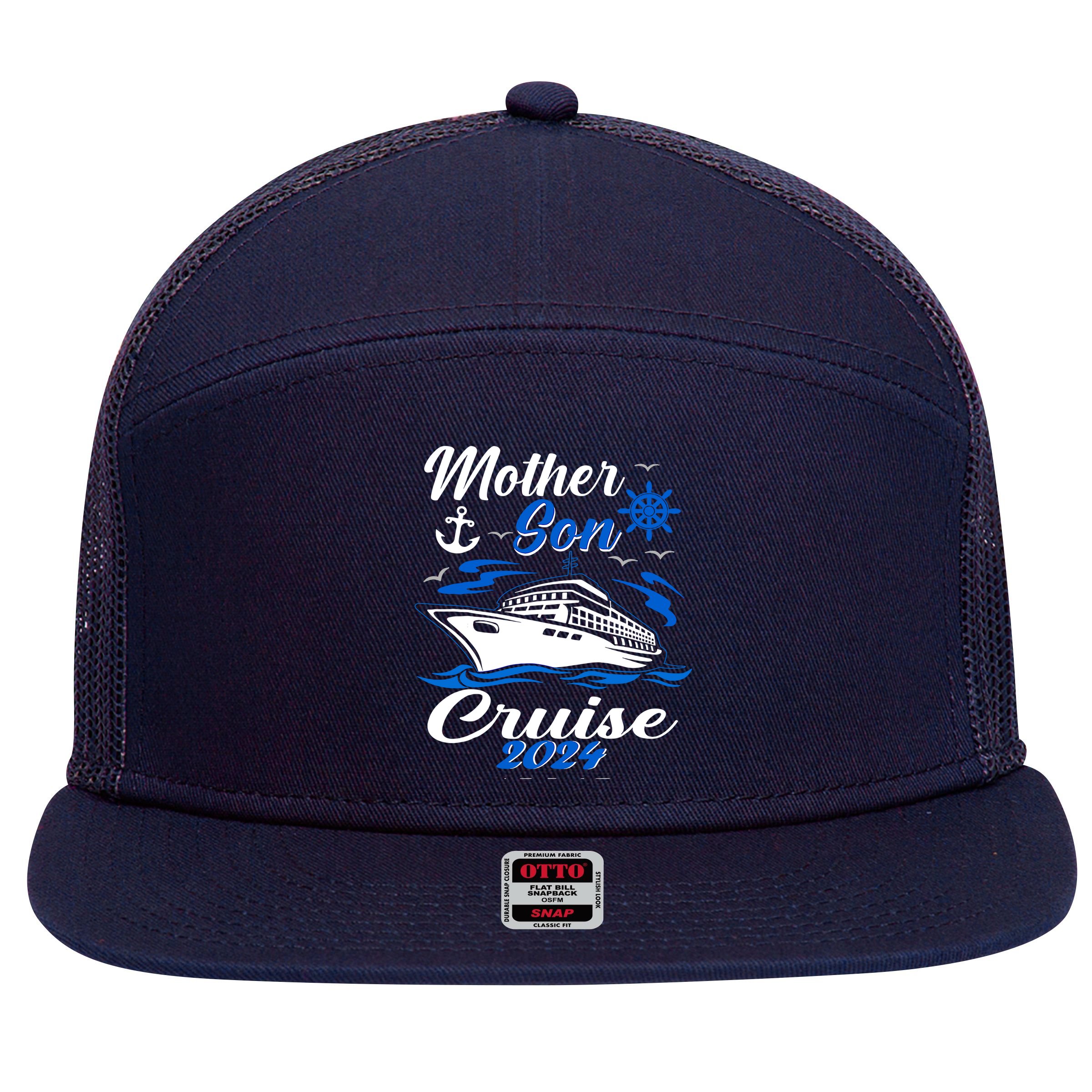 Vacation Trip Matching 7 Panel Mesh Trucker Snapback Hat