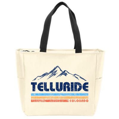 Vintage Telluride Mountain Zip Tote Bag
