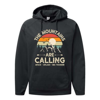 Vintage The Mountains Are Calling Space Splash Big Thunder Performance Fleece Hoodie