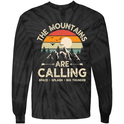 Vintage The Mountains Are Calling Space Splash Big Thunder Tie-Dye Long Sleeve Shirt