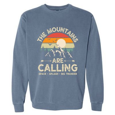 Vintage The Mountains Are Calling Space Splash Big Thunder Garment-Dyed Sweatshirt