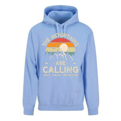 Vintage The Mountains Are Calling Space Splash Big Thunder Unisex Surf Hoodie