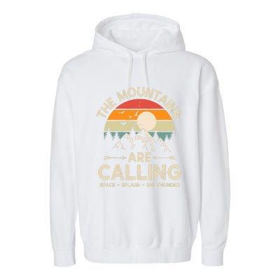 Vintage The Mountains Are Calling Space Splash Big Thunder Garment-Dyed Fleece Hoodie