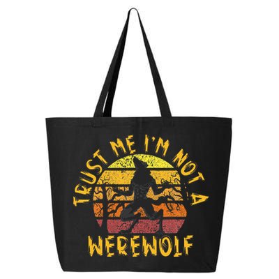 Vintage Trust Me I´m Not A Werewolf Full Moon Wolf Halloween 25L Jumbo Tote