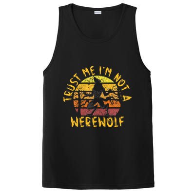 Vintage Trust Me I´m Not A Werewolf Full Moon Wolf Halloween PosiCharge Competitor Tank