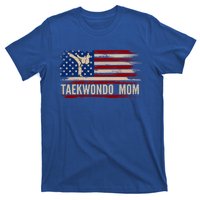 Vintage Taekwondo Mom American Usa Flag Sports The Kick Cool Gift T-Shirt