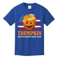 Vintage Trumpkin Make Halloween Great Again American Flag Gift Kids T-Shirt