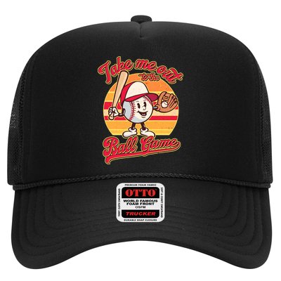Vintage Take Me Out To The Ball Game Mascot Trucker Hat