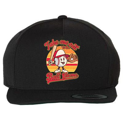 Vintage Take Me Out To The Ball Game Mascot Wool Snapback Cap