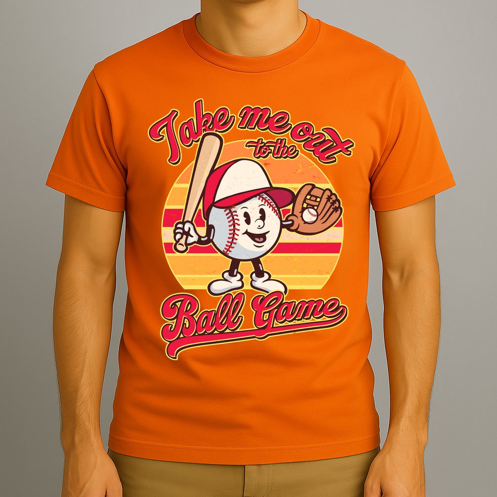 Vintage Take Me Out To The Ball Game Mascot T-Shirt