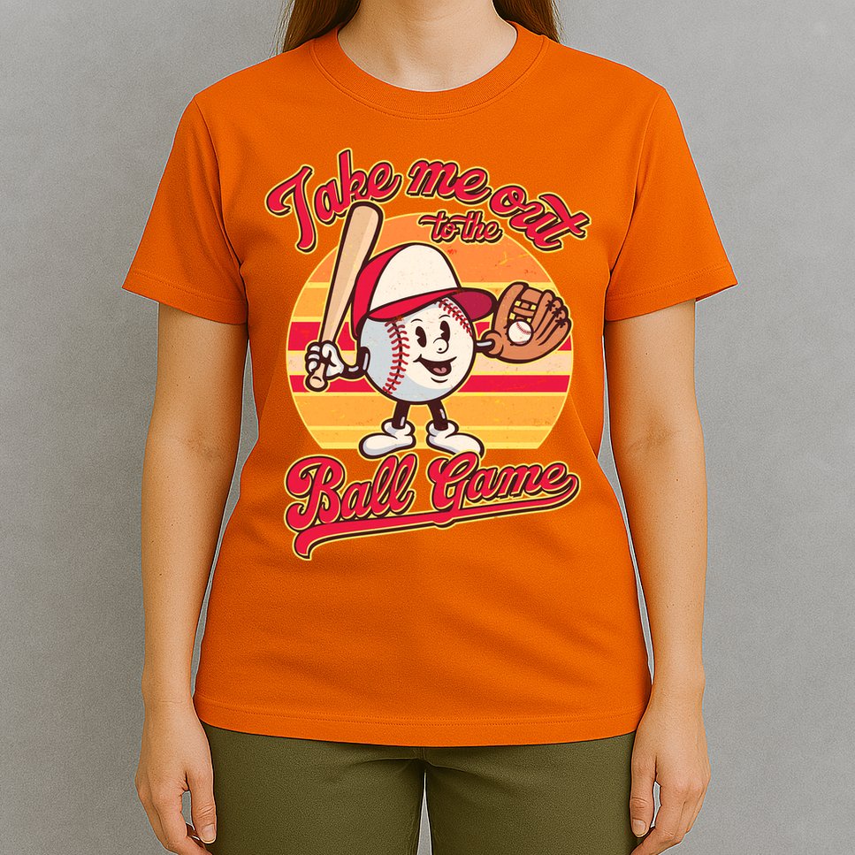 Vintage Take Me Out To The Ball Game Mascot T-Shirt