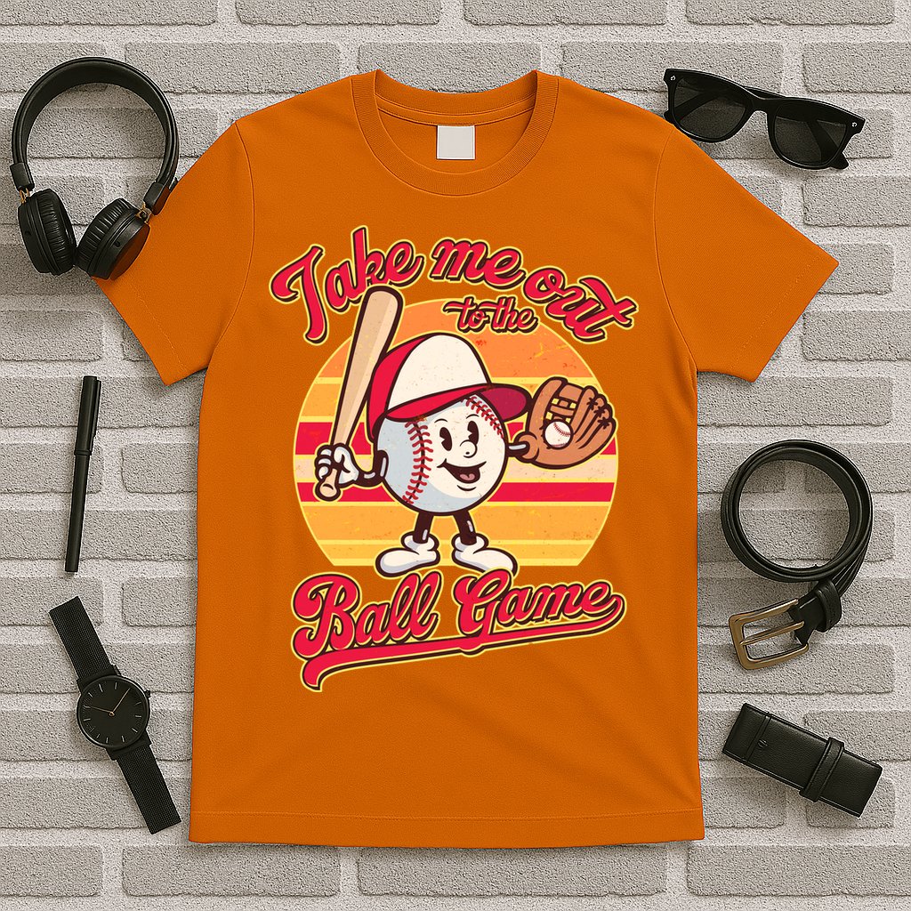 Vintage Take Me Out To The Ball Game Mascot T-Shirt