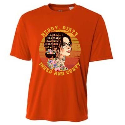 Vintage Tattoo Nerdydirtyinked And Curvy Tattooed Gift Cooling Performance Crew T-Shirt