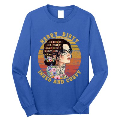 Vintage Tattoo Nerdydirtyinked And Curvy Tattooed Gift Long Sleeve Shirt