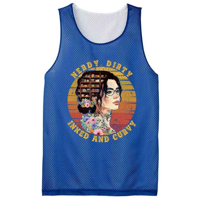 Vintage Tattoo Nerdydirtyinked And Curvy Tattooed Gift Mesh Reversible Basketball Jersey Tank