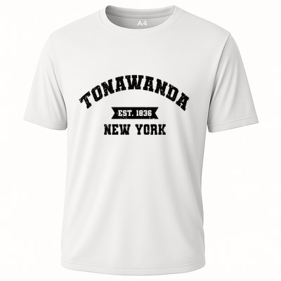 Vintage Tonawanda New York Ny Athletic Sports Style V Neck Performance Shirt