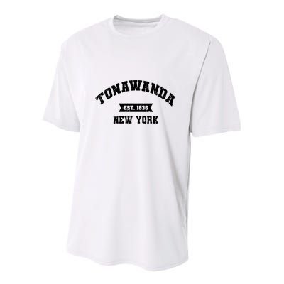 Vintage Tonawanda New York Ny Athletic Sports Style V Neck Youth Performance Sprint T-Shirt
