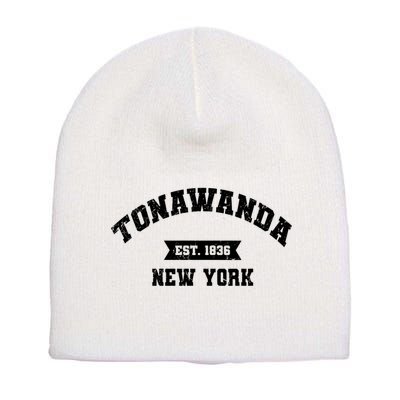 Vintage Tonawanda New York Ny Athletic Sports Style V Neck Short Acrylic Beanie