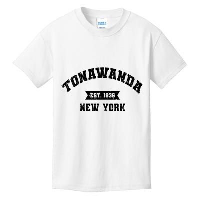 Vintage Tonawanda New York Ny Athletic Sports Style V Neck Kids T-Shirt