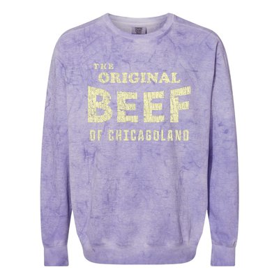 Vintage The Original Beef Of Chicagoland Colorblast Crewneck Sweatshirt