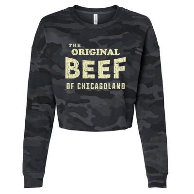 Vintage The Original Beef Of Chicagoland Cropped Pullover Crew