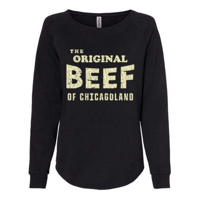 Vintage The Original Beef Of Chicagoland Womens California Wash Sweatshirt