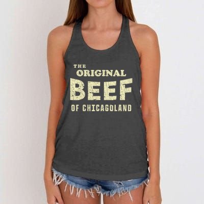 Vintage The Original Beef Of Chicagoland Women's Knotted Racerback Tank