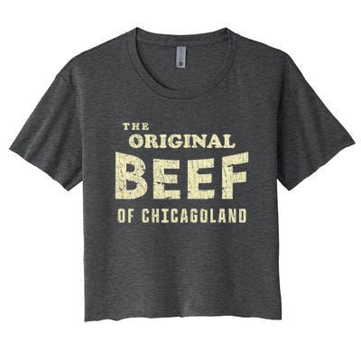 Vintage The Original Beef Of Chicagoland Women's Crop Top Tee