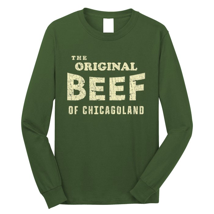 Vintage The Original Beef Of Chicagoland Long Sleeve Shirt