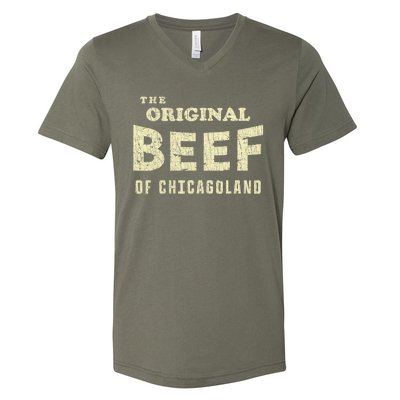 Vintage The Original Beef Of Chicagoland V-Neck T-Shirt