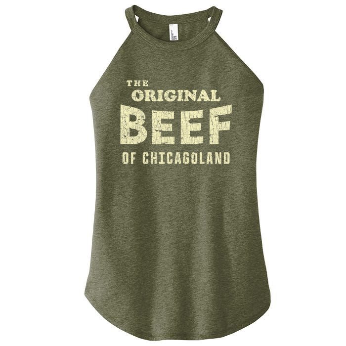 Vintage The Original Beef Of Chicagoland Women's Perfect Tri Rocker Tank