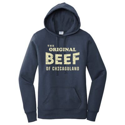 Vintage The Original Beef Of Chicagoland Women's Pullover Hoodie